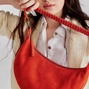 Free People “Suni Suede Shoulder Bag” - Burnt Orange - Tiger Lily